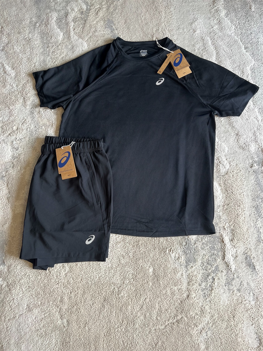 Asics Black Sport Run Set