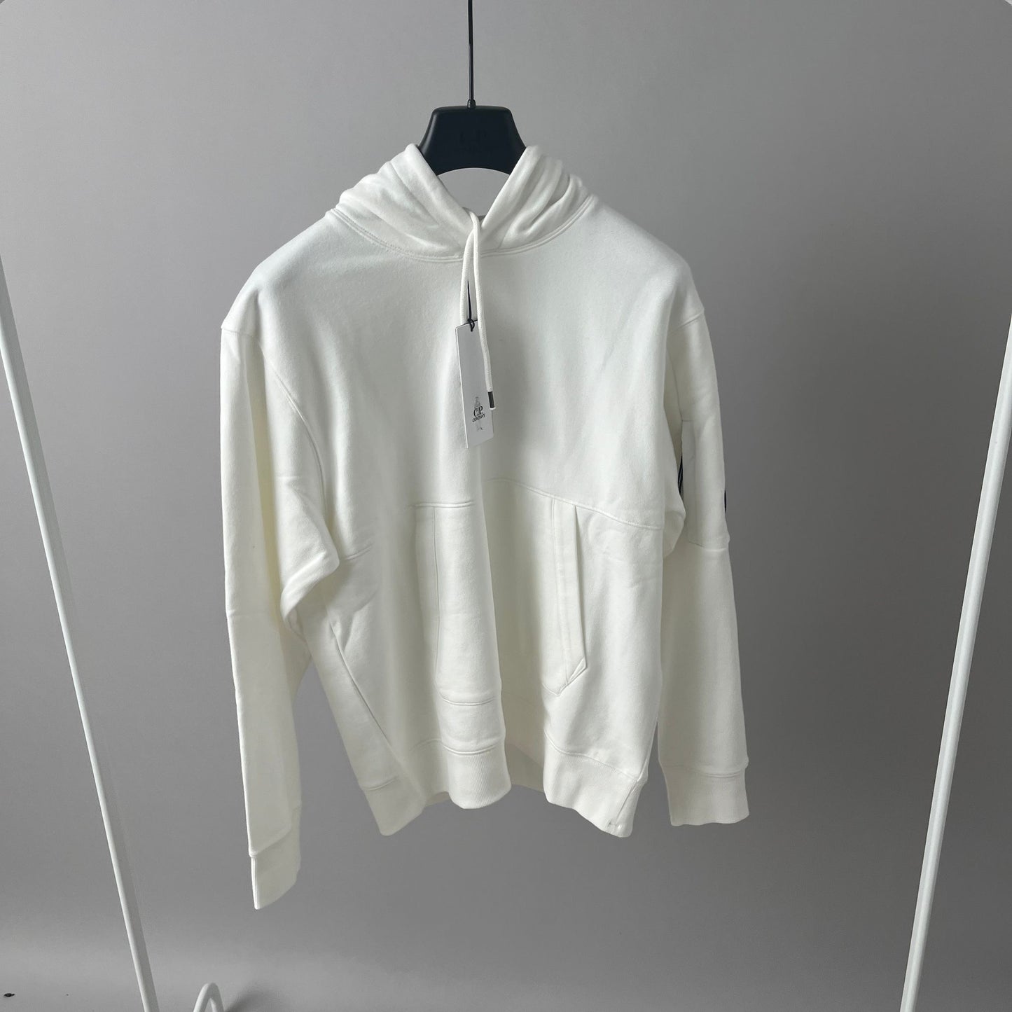 C.P. Company Diagonal Raised Hoodie White