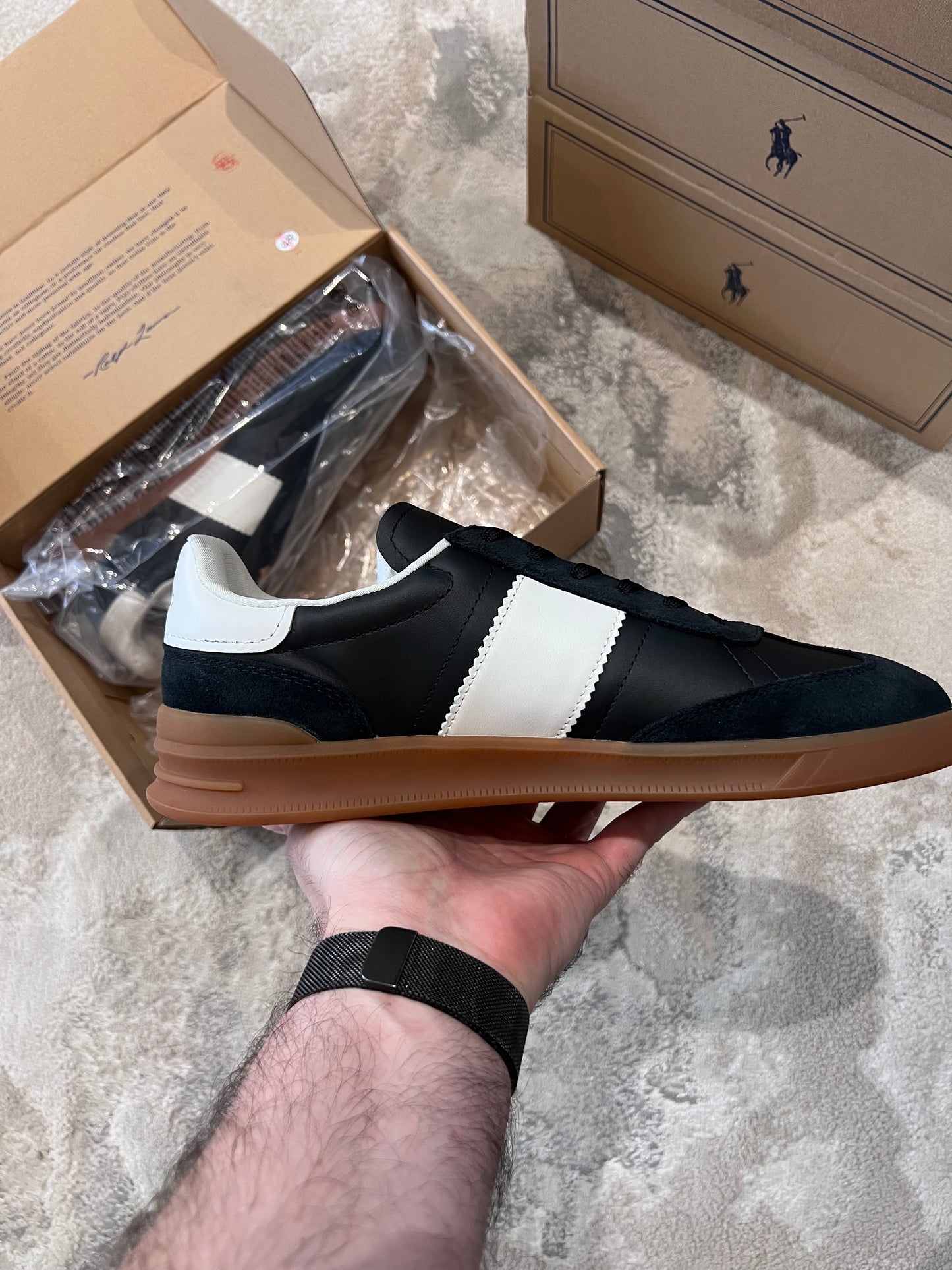 Ralph Lauren Heritage Aera Trainers Black