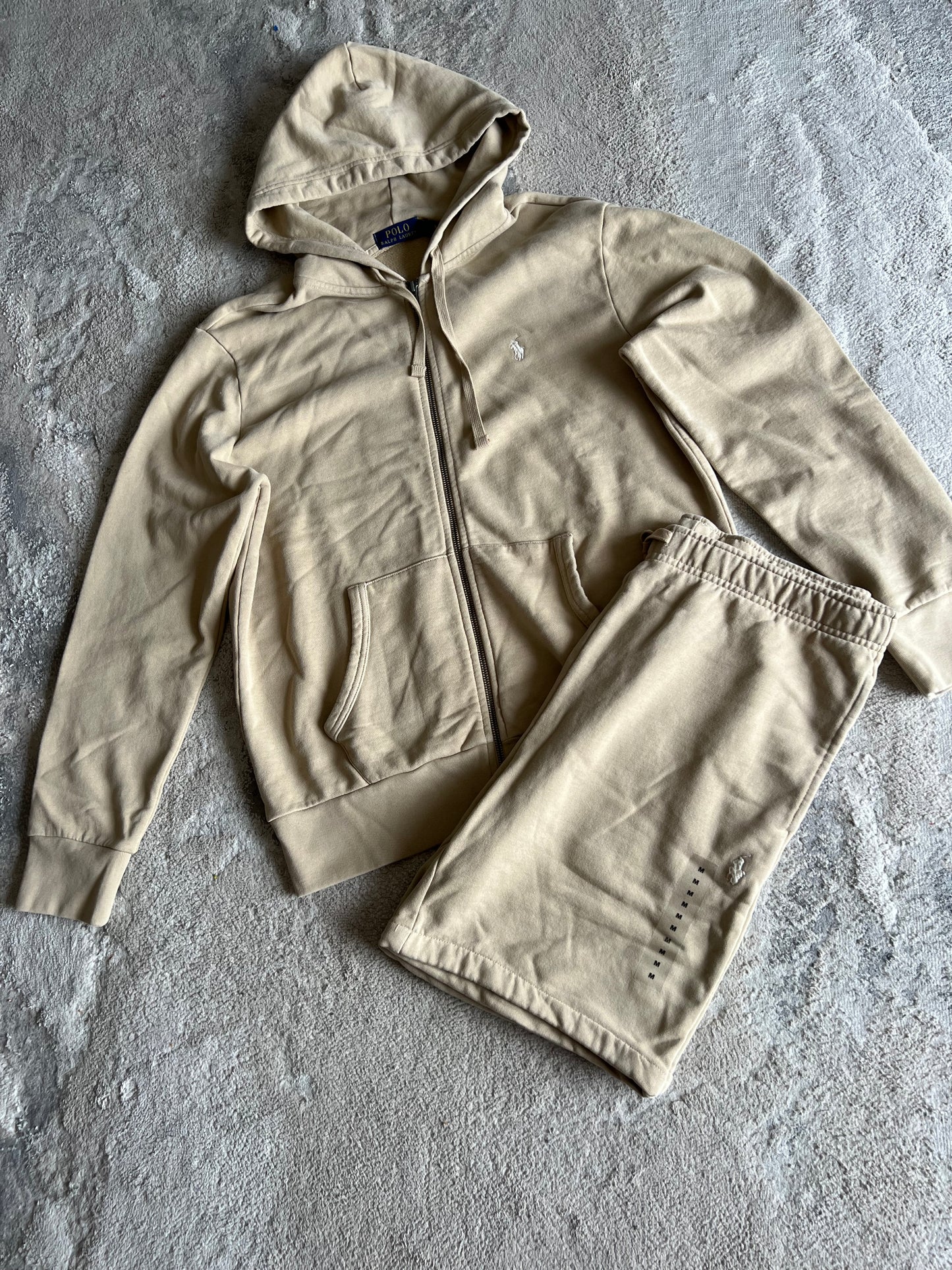 Ralph Lauren beige hoodie and short set