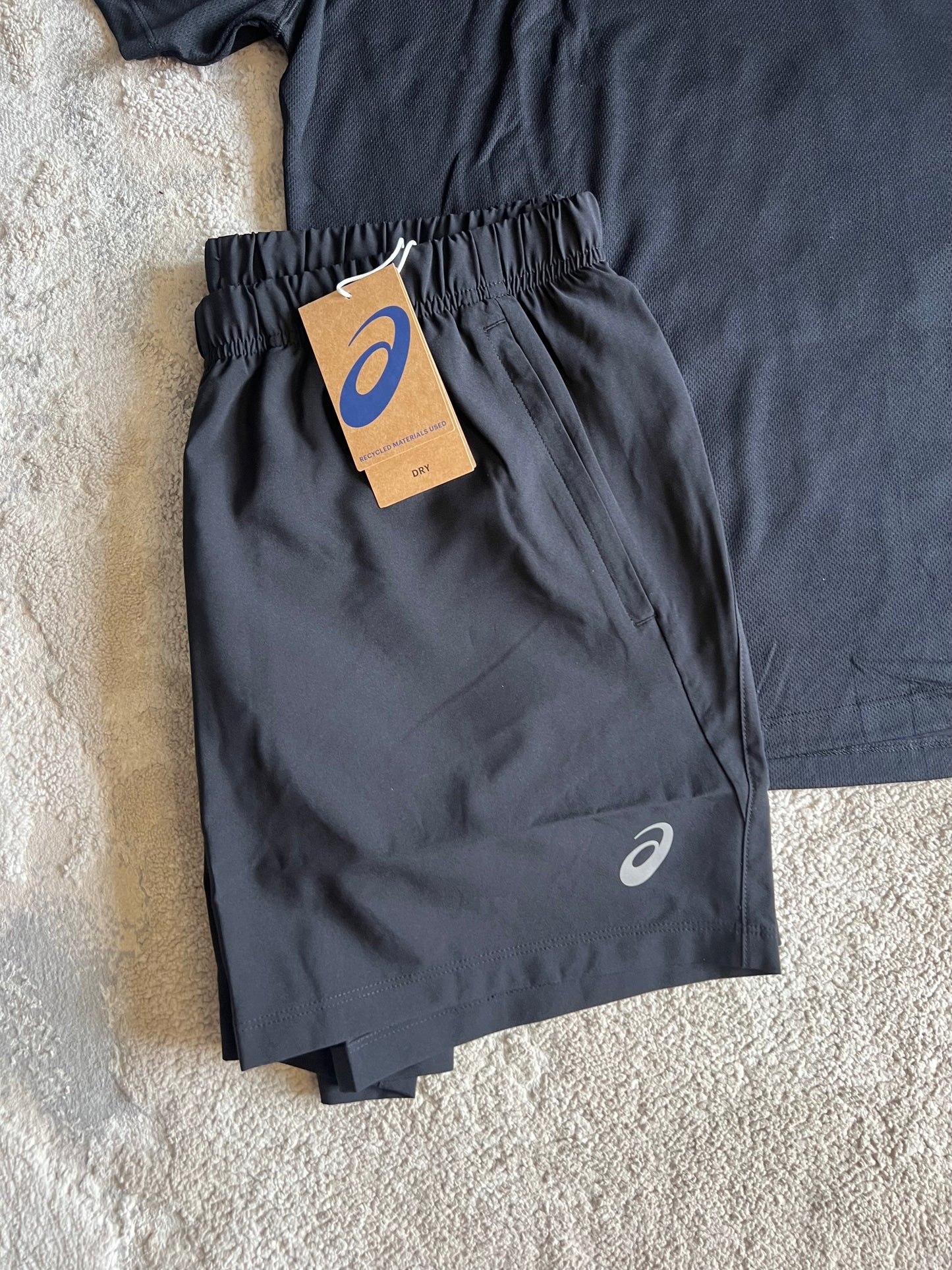 Asics Black Sport Run Set