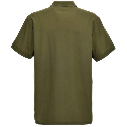 Burberry Branded Circle Logo Olive Polo Shirt