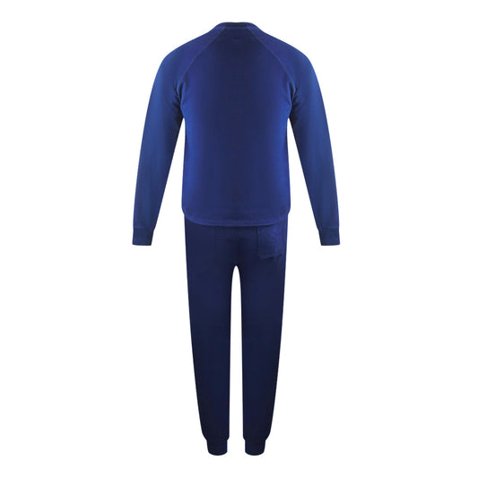Aquascutum Aa_Ow04_St002 Oldchool Crewneck Navy St002 11 Navy Blue Creckneck And Track Pants Set Male - Style Centre Wholesale