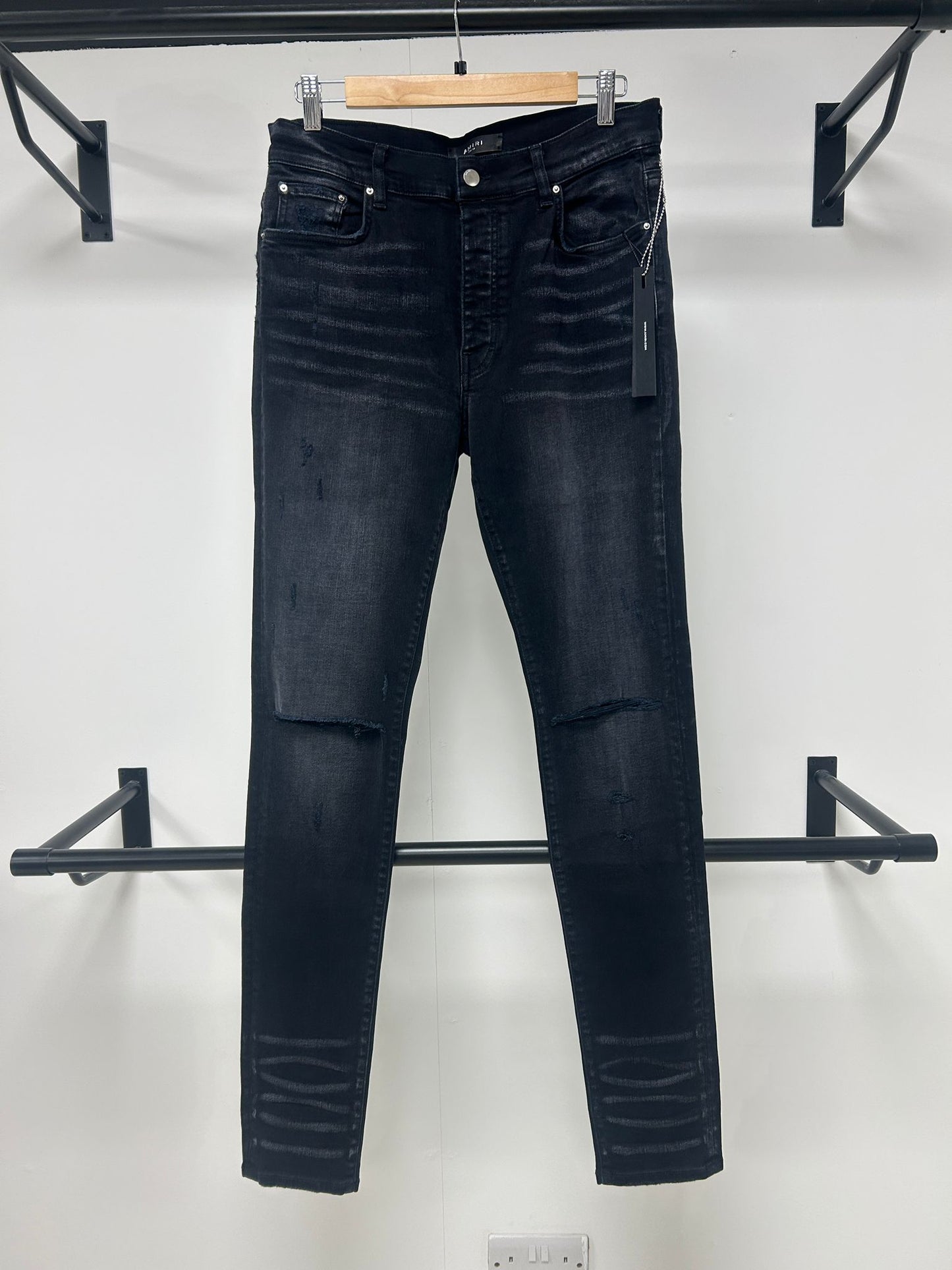 Amiri Slashed Aged Jeans