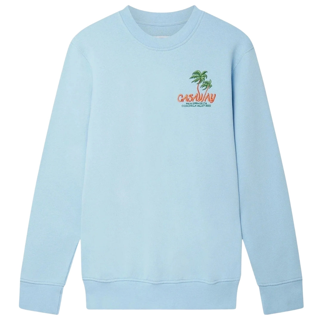 Casablanca Embroidered Sweatshirt Coachella Valley Blue Sweatshirts Mens