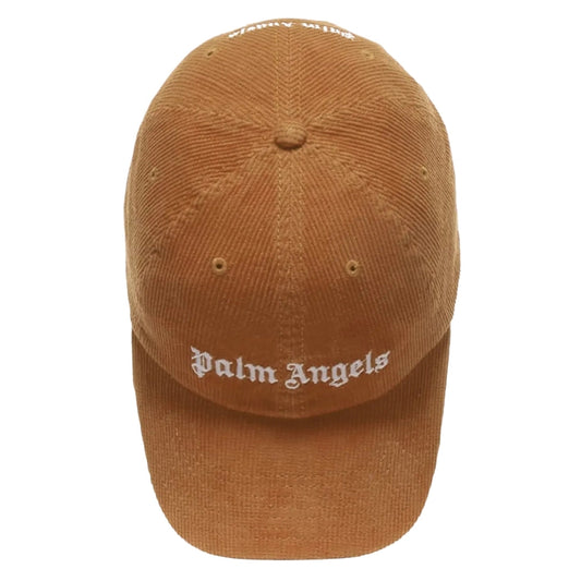 Palm Angels Logo Corduroy Brown Cap