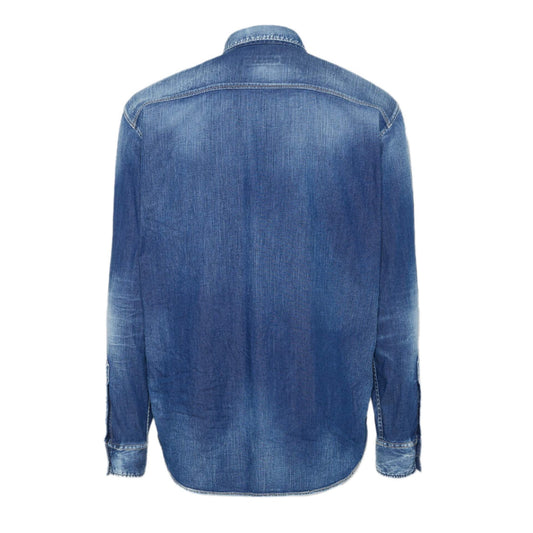 Dsquared2 Relax Dan Worker Pocket Shirt Navy Blue W32