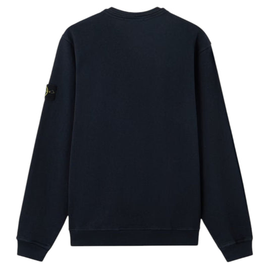 Stone Island Malfile Fleece Old Effect Navy Sweatshirt