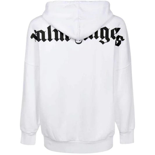 Palm Angels Classic Logo White Oversized Hoodie Pmbb036C99Fle0010110 - Style Centre Wholesale