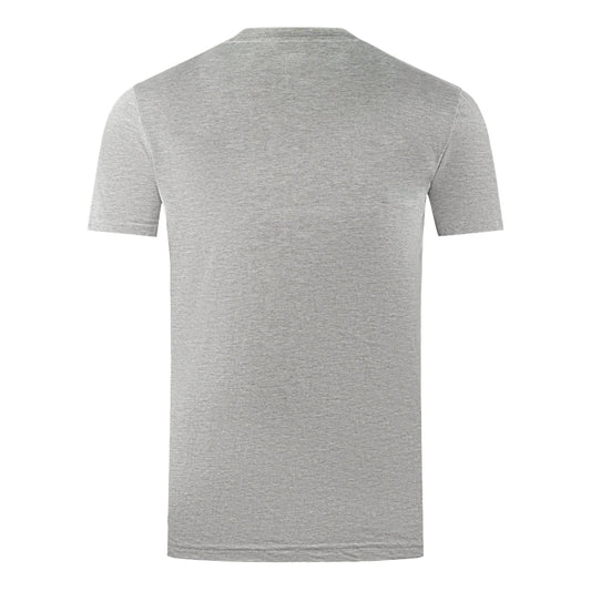 Aquascutum Large Bold London Aldis Brand Logo Grey T Shirt