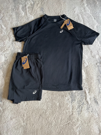 Asics Black Sport Run Set