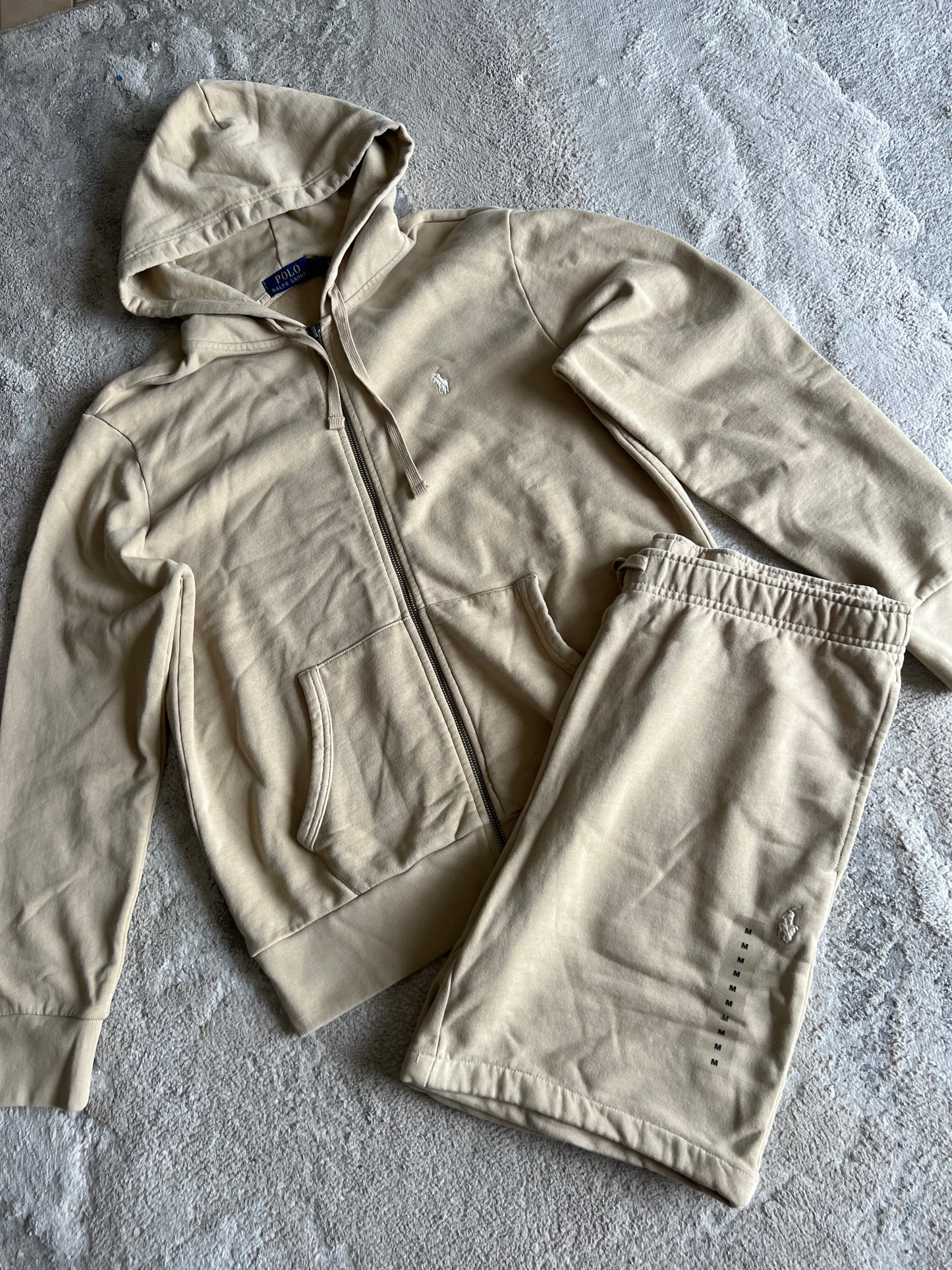 Ralph Lauren beige hoodie and short set