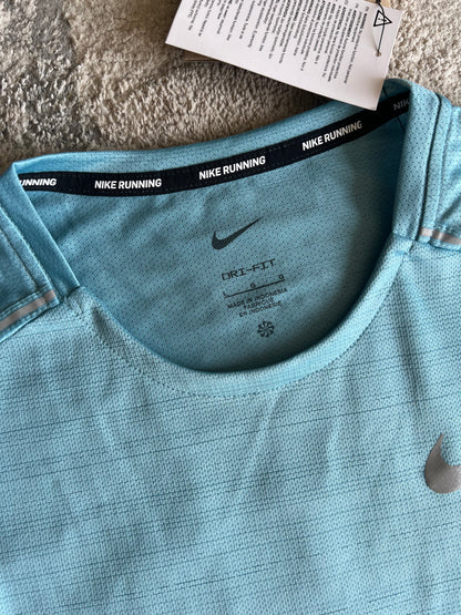 Nike Miler Turquoise Tee Men’s Athletic Top Dri-FIT Breathable Running Gym
