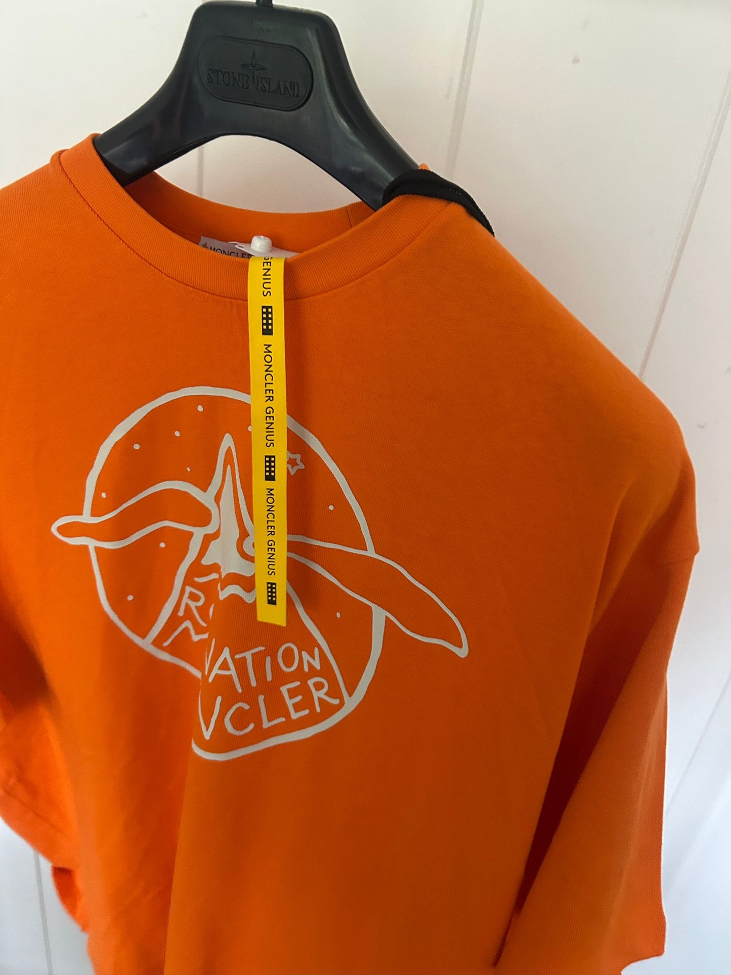 Moncler X Roc Nation By Jay-Z Crewneck Orange T-shirt