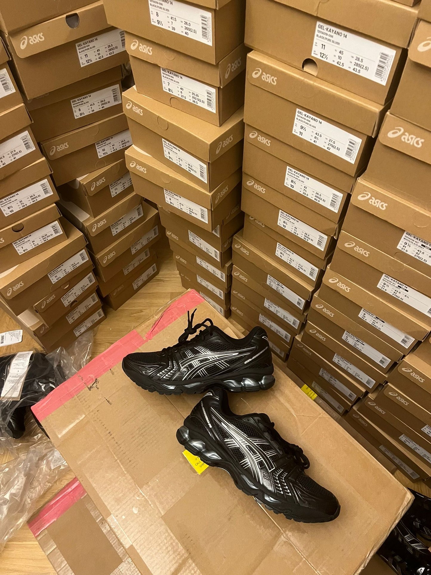 Asics Kayano 14's Black Pure Silver