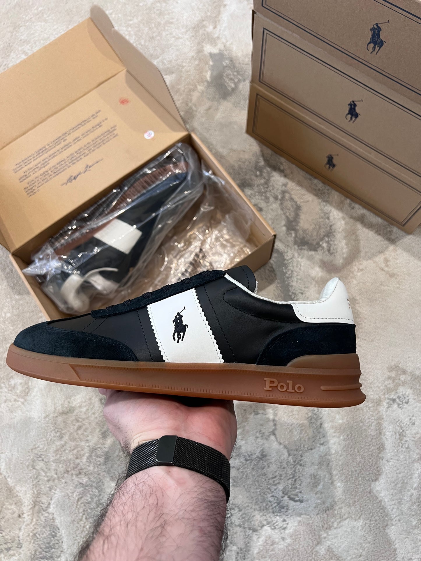 Ralph Lauren Heritage Aera Trainers Black