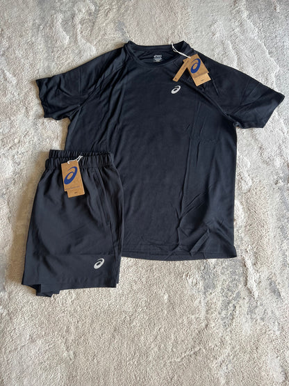 Asics Black Sport Run Set