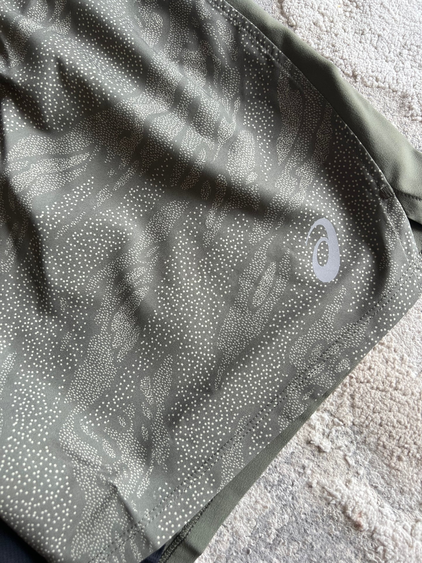 Asics Fujitrail All Over Print 5inch Shorts Khaki