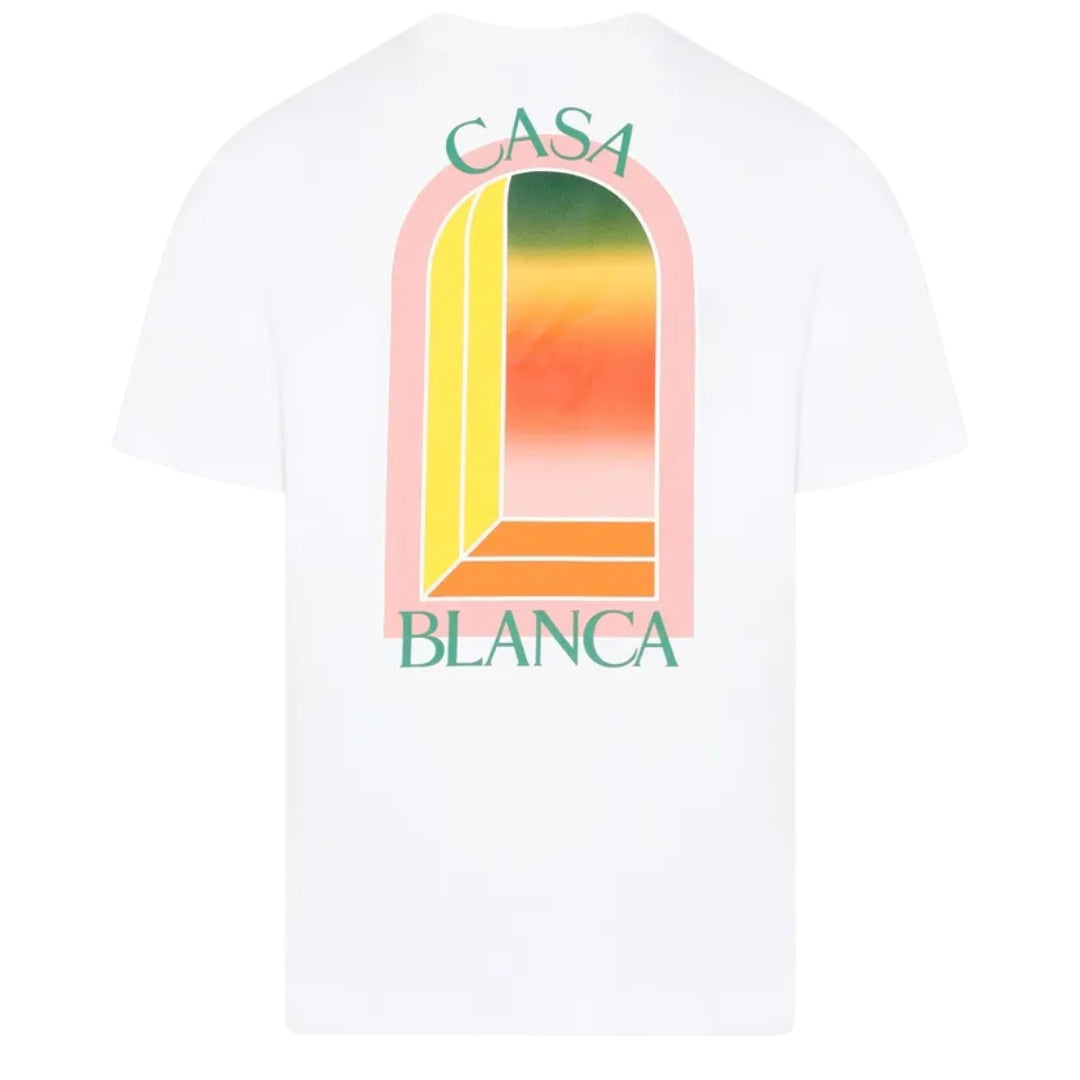 Casablanca Gradient Arch Design White T-Shirt