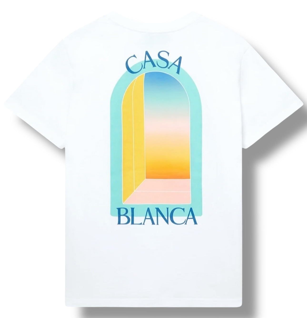 Casablanca L’arche Colour Printed White T-Shirt