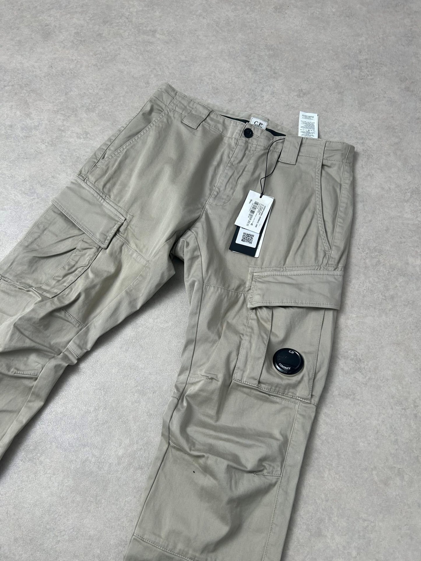 C.P. Company Stretch Sateen Cargo Lens Vintage Khaki Pants