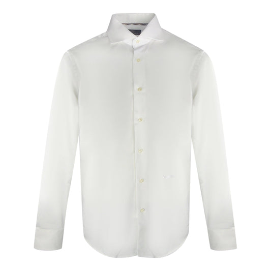 Aquascutum Plain Long Sleeve White Shirt XS