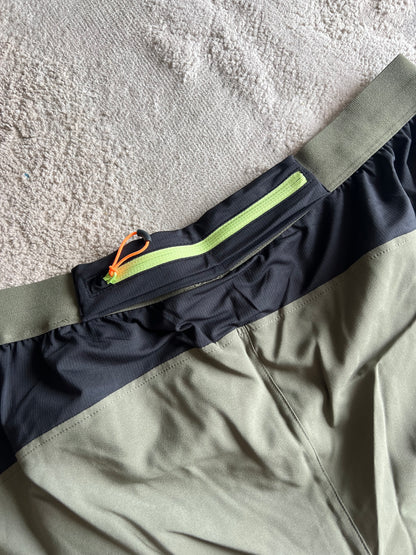 Asics Fujitrail All Over Print 5inch Shorts Khaki
