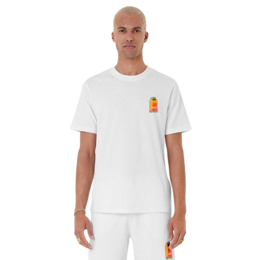 Casablanca Gradient Arch Design White T-Shirt