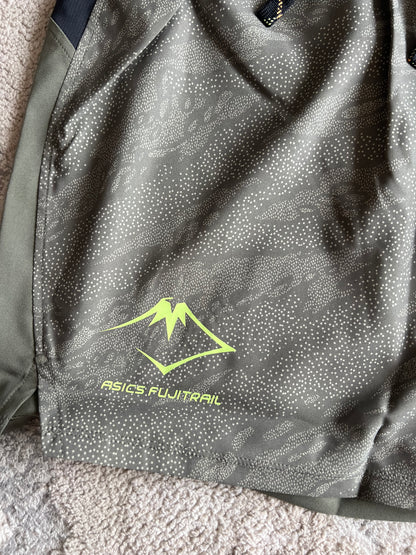 Asics Fujitrail All Over Print 5inch Shorts Khaki