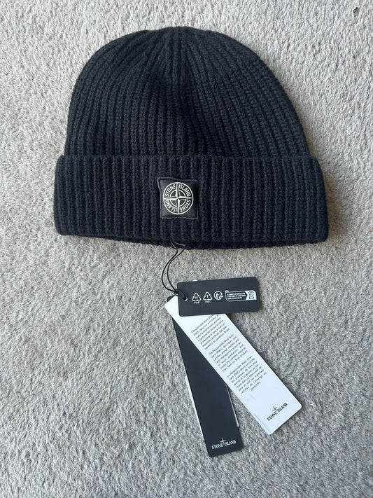 Stone Island Black Beanie