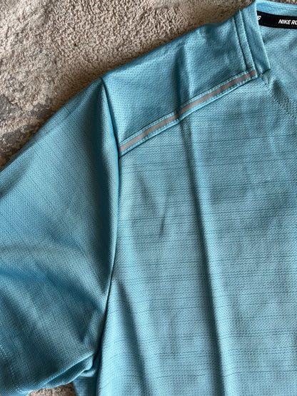 Nike Miler Turquoise Tee Men’s Athletic Top Dri-FIT Breathable Running Gym