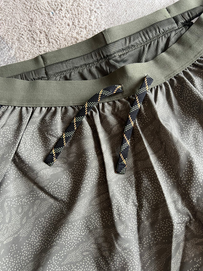 Asics Fujitrail All Over Print 5inch Shorts Khaki