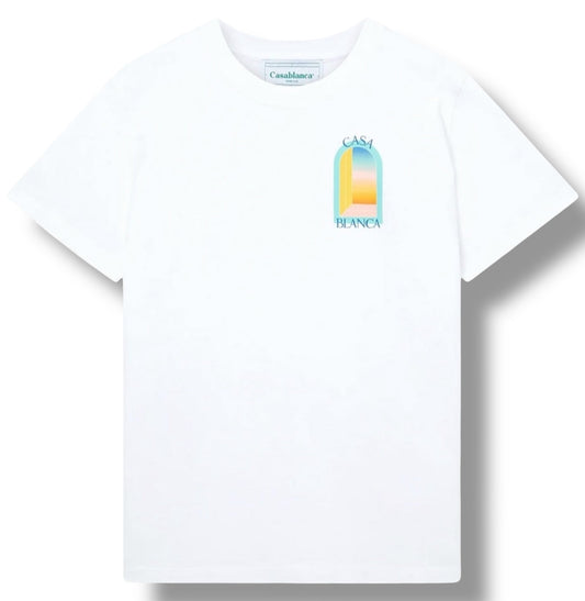 Casablanca L’arche Colour Printed White T-Shirt