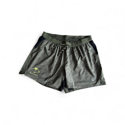Asics Fujitrail All Over Print 5inch Shorts Khaki