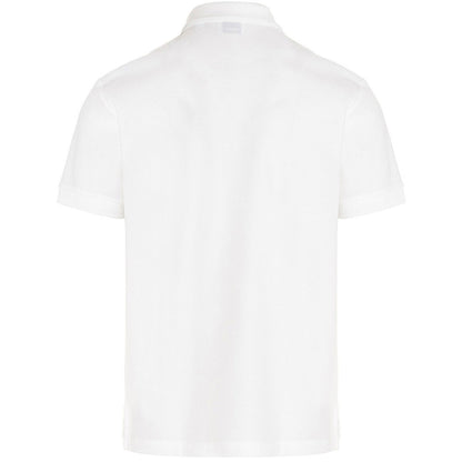 Burberry Branded Circle Logo White Polo Shirt - Style Centre Wholesale
