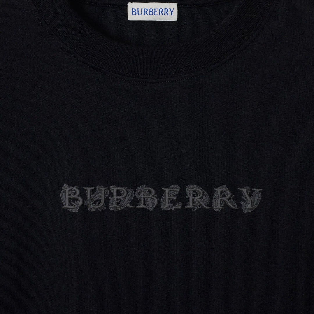 Burberry Paisley Logo Coal Black T-Shirt S