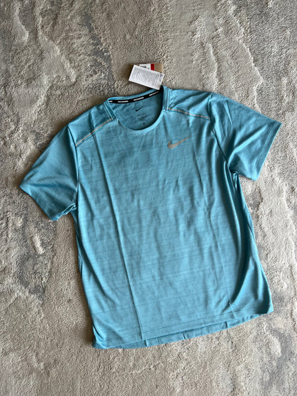Nike Miler Turquoise Tee Men’s Athletic Top Dri-FIT Breathable Running Gym