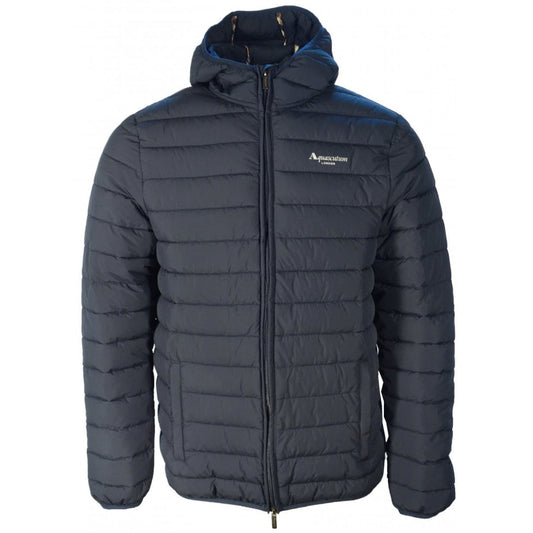 Aquascutum ACTIVE 100GR HOODED JACKET FW23 JK011 11 Navy Blue Jacket Mens M