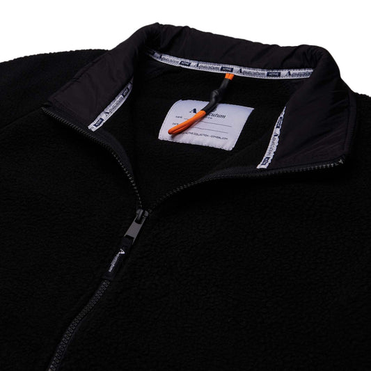 Aquascutum ACTIVE ONE COLOR SHERPA FW23 RF002 16 Black Sherpa Jacket Mens M