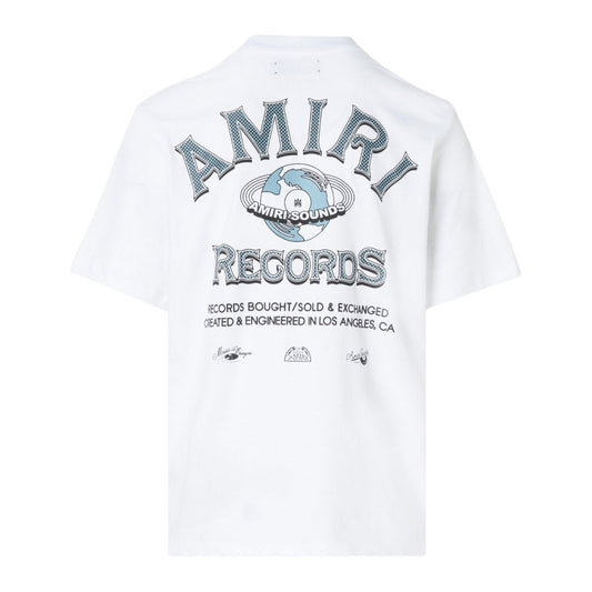 Amiri Global Records Logo White T-Shirt M