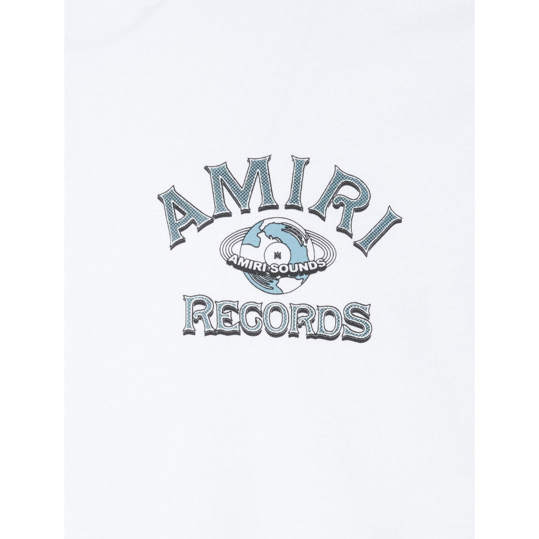 Amiri Global Records Logo White T-Shirt M