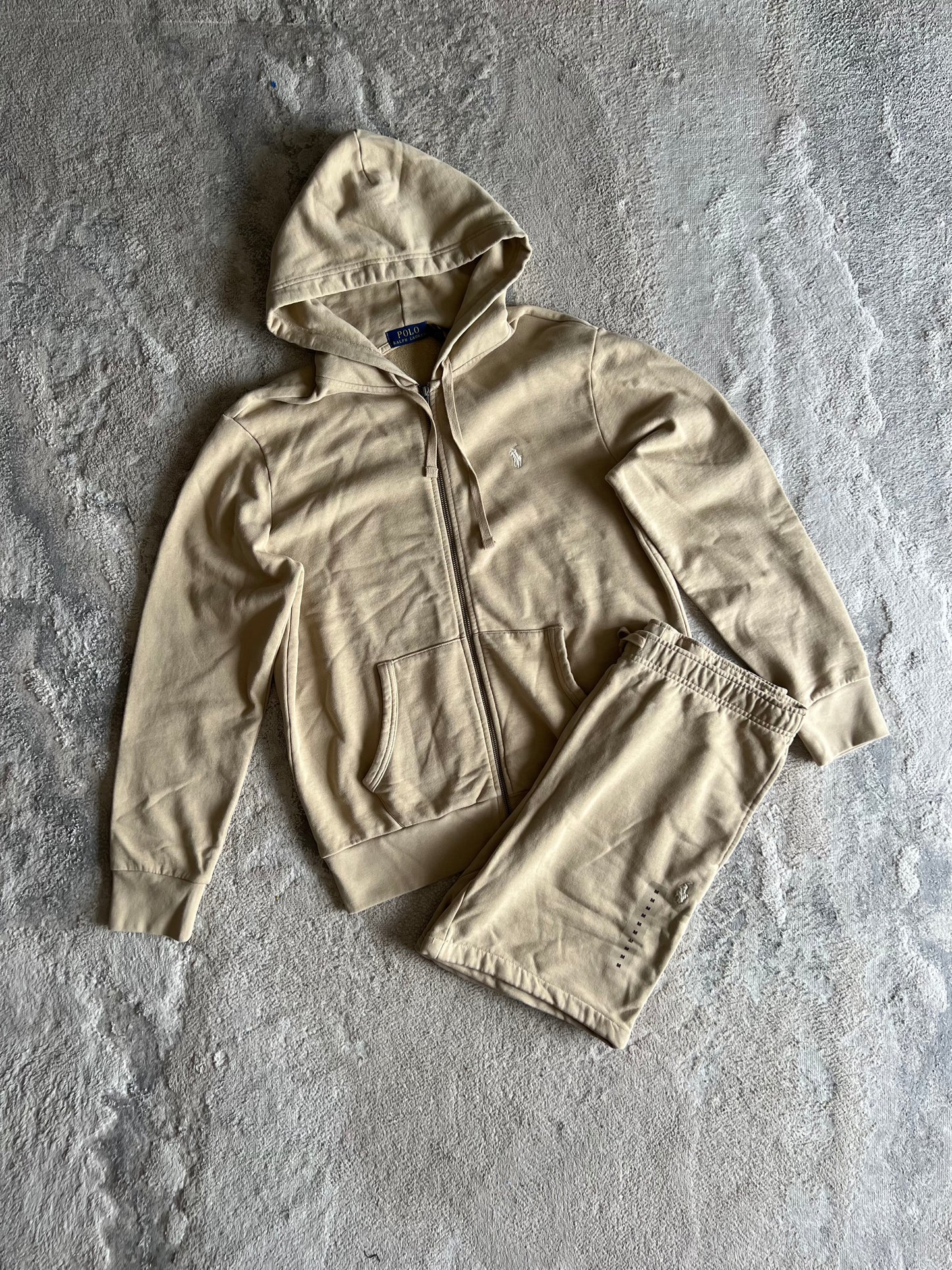 Ralph Lauren beige hoodie and short set