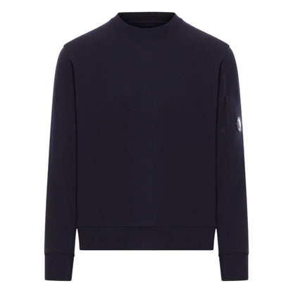 C.P. Company Diagonal Raised Fleece Lens Navy Sweatshirt