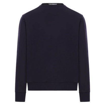C.P. Company Diagonal Raised Fleece Lens Navy Sweatshirt