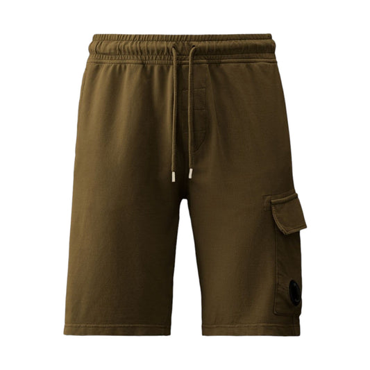C.P. Company Cotton Lens Khaki Green Shorts