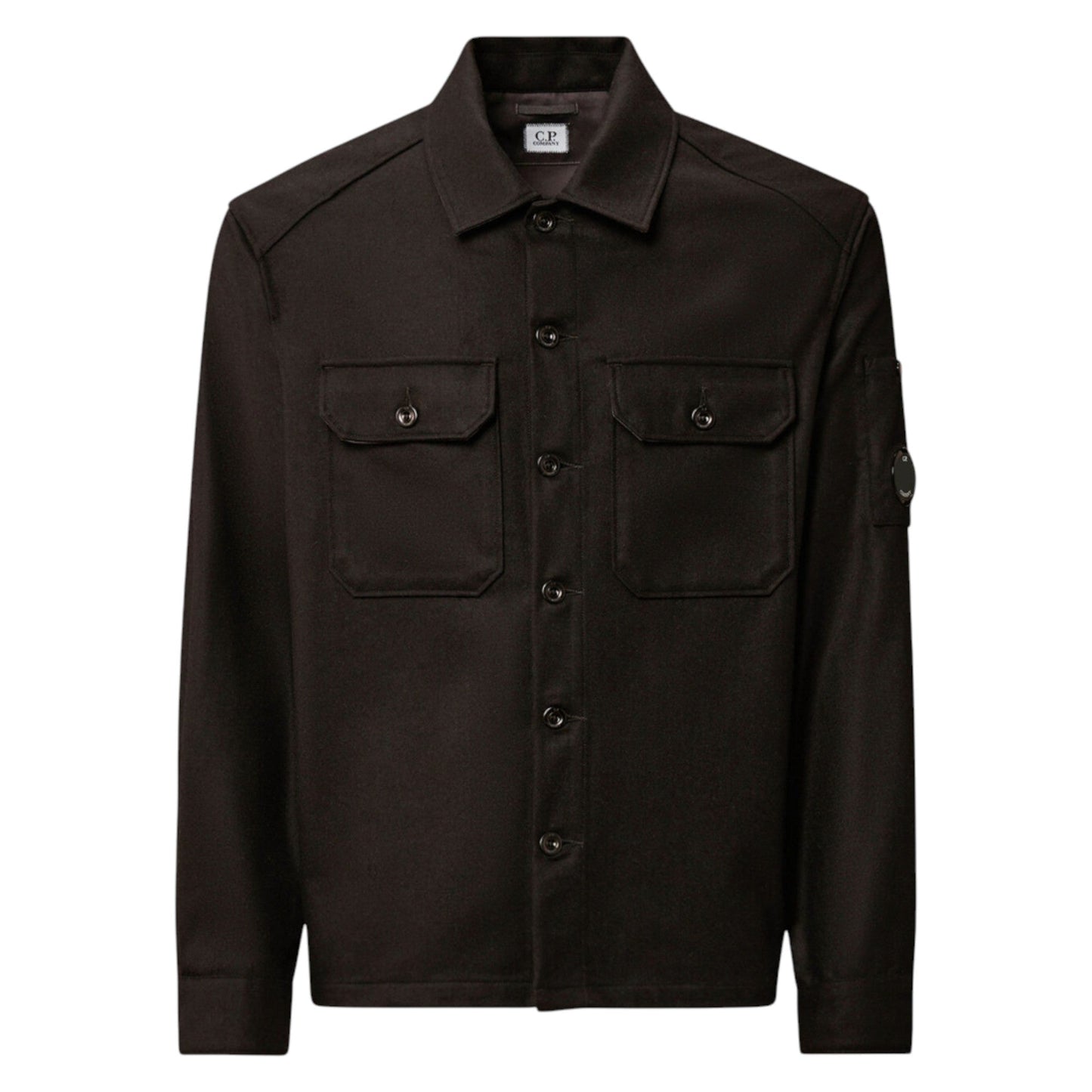 C.P. Company Felt Lens Black Overshirt