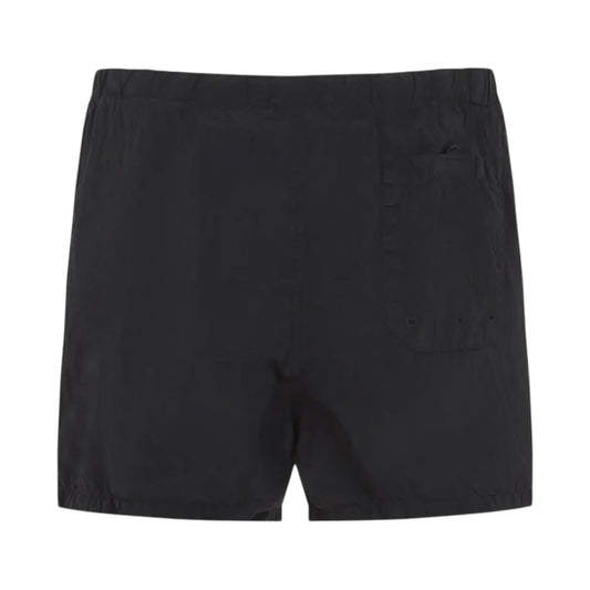 Stone Island Crinkled Nylon Black Swim Shorts