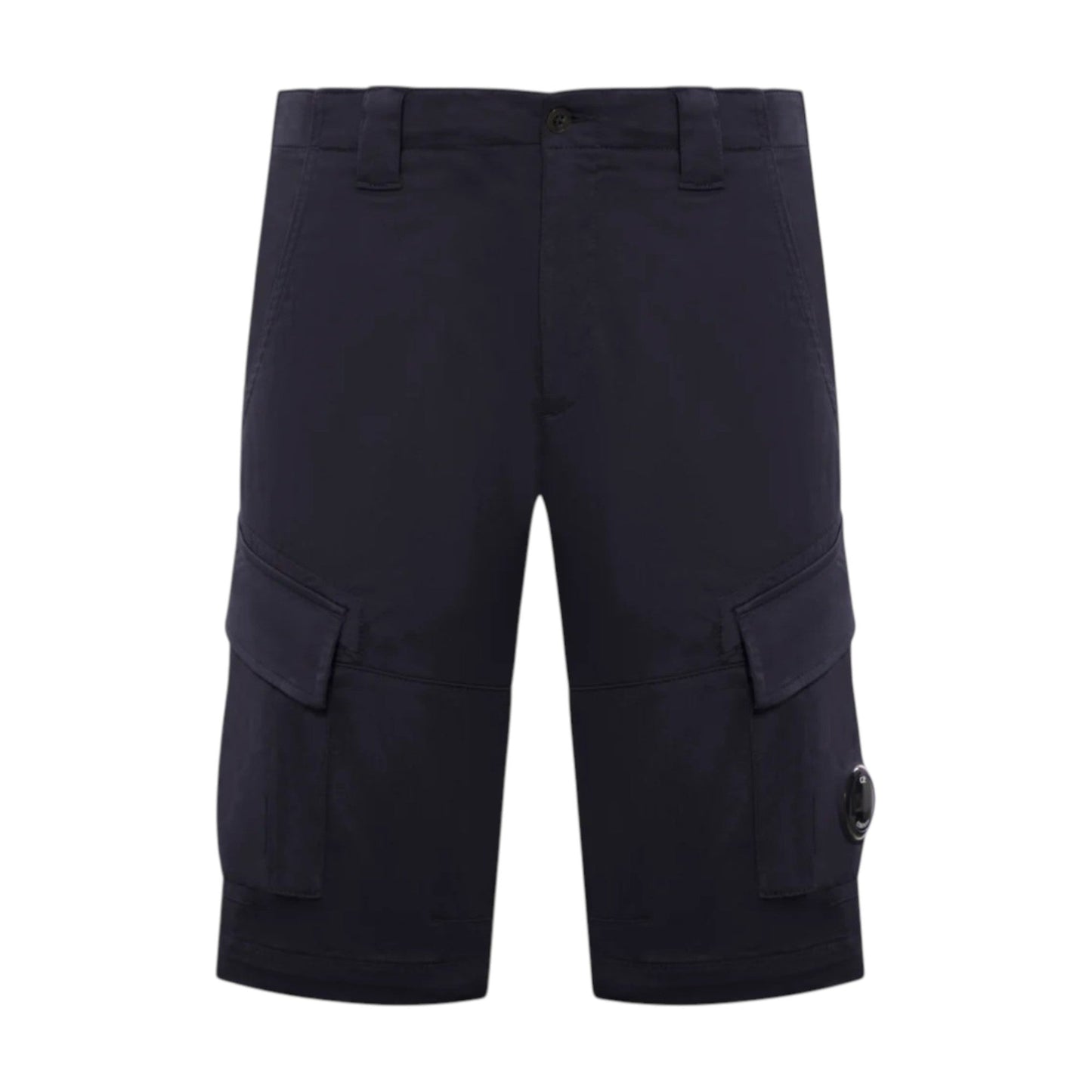 C.P. Company Stretch Sateen Lens Black Cargo Shorts