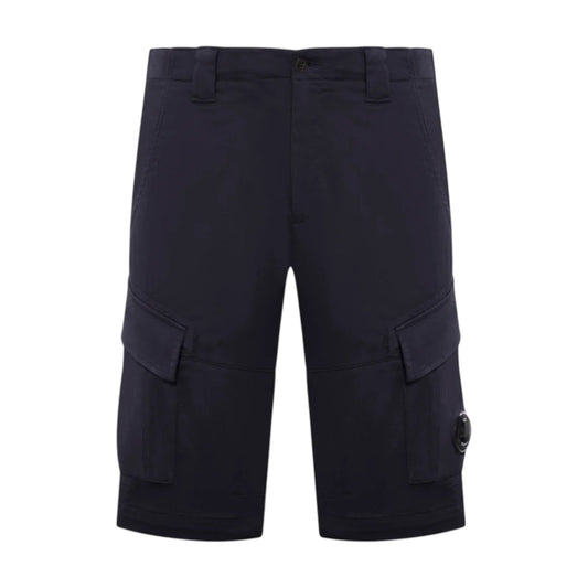 C.P. Company Stretch Sateen Lens Black Cargo Shorts