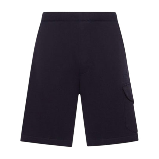 C.P. Company Diagonal Raised Embroidered Logo Navy Shorts